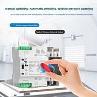 Commutateur de transfert automatique intelligent WiFi Tuya à double alimentation 2 pôles ATS pour générateur solaire, montage sur rail DIN, contrôle à distance par application