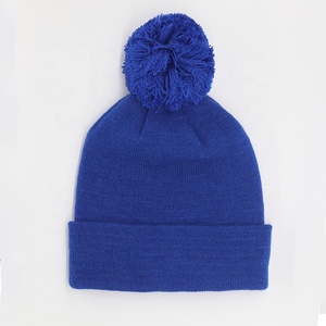 Personnalisé Hiver 30% Laine 70% Acrylique <span class=keywords><strong>Bonnet</strong></span> Épais Tricoté Femmes <span class=keywords><strong>Bonnet</strong></span> Chapeaux De Noël Avec <span class=keywords><strong>2</strong></span> Pom Pom - Product Image 3