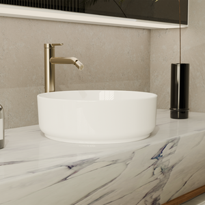 Lavabo vasque rond en céramique et marbre noir, moderne, <span class=keywords><strong>pour</strong></span> petite salle de bain, à poser sur comptoir - Product Image 3