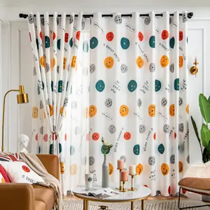 Moderno simples americano sala quarto varanda quarto das crianças impresso cortina personalizada britânica