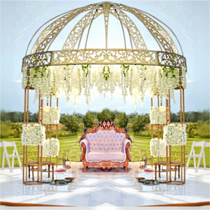 Exceptionally English Wedding Metal Mandap/<b>Stage</b> High Quality Metal Wedding Mandap and <b>Props</b> Top Wedding Metal Mandap Structure - Product Image 1