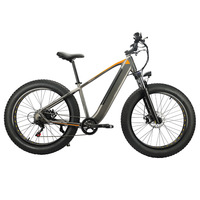 Vélo de montagne électrique avec moteur arrière en alliage d'aluminium de 26 pouces, batterie au lithium 48V 500W, pneus larges à absorption des chocs tout-terrain