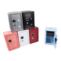 Mini coffre-fort créatif en fer avec mot de passe long et code de verrouillage, boîte de rangement pour clés et monnaie, modèle Poly Hardware, pour l'exportation