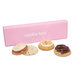 2025 nuova pasticceria Pulida OEM Crumbl ciambella pasticcere biscotto scatola Custom Bio-degradabile Flip Cover rosa stampa biscotto in cartone - Product Image 3