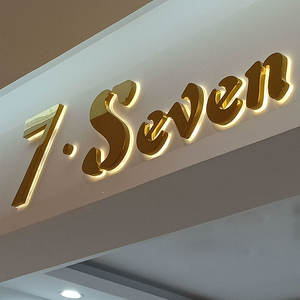 ป้าย3D กันน้ำมีไฟ LED ด้านหลังสว่างเป็นสแตนเลสอะคริลิคเรืองแสงป้ายโฆษณากลางแจ้งสำหรับติดโลโก้หน้าร้าน - Product Image 6