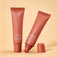 Tube souple en plastique PE avec bouchon à vis pour brillant à lèvres, baume à lèvres, soin de la peau, emballage UV, étiquette privée, cosmétique, 5g-25g