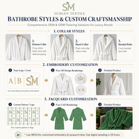 Peignoirs et pyjamas personnalisés en coton 100% teint en fil pour homme et femme, en tissu éponge de haute qualité, pour hôtel et spa
