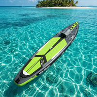 Planche à pagaie gonflable certifiée CE 12'6'' - SUP de tourisme double couche premium avec technologie Drop Stitch pour l'exploration marine HY Sports SYFG380
