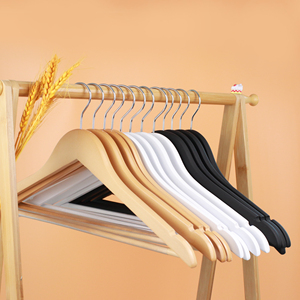 Suministro de fábrica Moda Venta caliente Venta al por mayor Perchas de madera Ropa de alta calidad Chaqueta de madera Percha con barra - Product Image 1