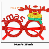 Décorations de Noël style Père Noël les plus vendues, lunettes de Noël, fournitures de fête pour enfants, articles de Noël, montures