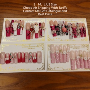 <span class=keywords><strong>Faux</strong></span> <span class=keywords><strong>ongles</strong></span> noirs gothiques de designer américain <span class=keywords><strong>Faux</strong></span> <span class=keywords><strong>ongles</strong></span> de haute qualité en gel extra long et souple faits à la main en acrylique de luxe à presser 10 pièces - Product Image 3