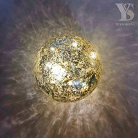 Globe en verre craquelé étanche Led décoration de jardin de noël mosaïque boule de verre lumière solaire pelouse lumière LED veilleuse