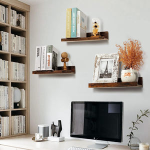 Juego de 5 estantes flotantes para el hogar para decoración de pared, almacenamiento, estantes de madera montados en la pared para dormitorio - Product Image 4