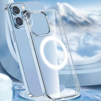 Vente Flash Coque Transparente Magnétique Sans Fil pour iPhone 11 12 13 15 16 Pro Max, Design Simple avec Emballage