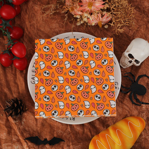 Halloween Party Special Pumpkin Napkins - Virgin Wood <b>Pulp</b> Portable Pack - Cloud-like Skin-friendly Paper - Product Image 2