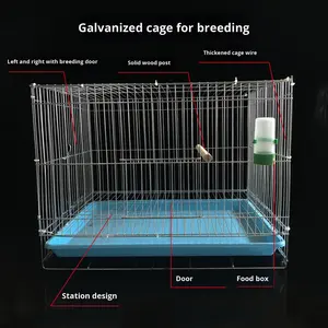 Küçük üç katmanlı elektroliz çinko kuş kafesi ayçiçeği Lovebird atiatiel üreme kafesi Budgerigar için kalınlaşmış evcil hayvan kafesi - Product Image 1