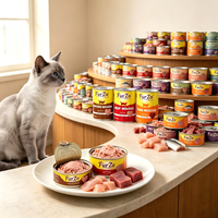 Nourriture humide en conserve pour chats, 400g, à base de viande, riche en protéines, sans céréales, saveurs variées, friandises pour chats, personnalisable, vente en gros