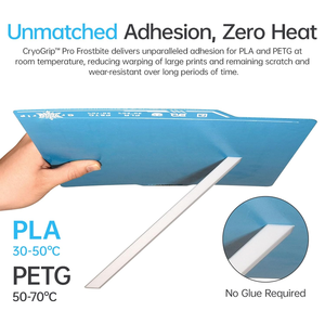 BIQU <strong>CryoGrip</strong> Pro Frostbite Cold Build Plate | 257x257mm | Fine Texture PEI Surface | for Bambu Lab P1 X1 A1 3D Printer - Product Image 3