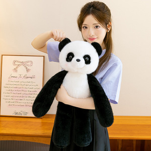 Peluche Personalizzato a Forma di Panda con Orecchie Mobili, Giocattoli in Peluche Pesante, Regali Personalizzati e All'Ingrosso per le Feste, in Finta <span class=keywords><strong>Pelliccia</strong></span> - Product Image 4