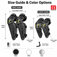 Coudières et genouillères de moto pour hommes, motocross, tout-terrain, VTT, certifiées CE, coque en PP, mousse haute densité