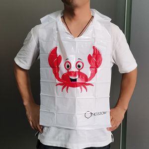 Stampate personalizzate PE monouso soffiaggio aragosta bavaglini morbidi oleata pellicola protettiva <span class=keywords><strong>per</strong></span> uso ristorante <span class=keywords><strong>per</strong></span> adulti - Product Image 4