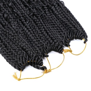 24 pouces Ombre Bohème Boîte Tresses Avec Bouclés Fin Crochet Cheveux Tressage Extension Femmes Boho Tresses Coiffures - Product Image 3