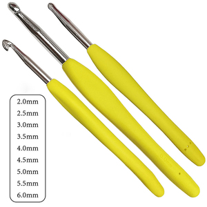 Ensemble de 9 crochets en silicone TPR et aluminium pour <span class=keywords><strong>tricot</strong></span> et <span class=keywords><strong>crochet</strong></span> - Product Image 3
