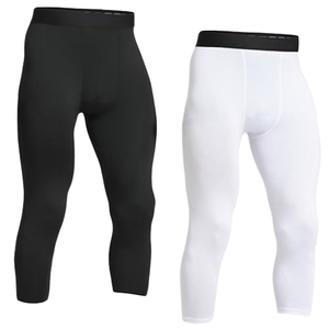 Fabricant professionnel de leggings de sport pour hommes, imprimés, longueur genou, taille élastique, pantalons de compression, vêtements de sport à séchage rapide - Product Image 1