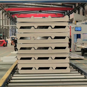 ألواح ساندويتش عازلة من البولي يوريثان للاستخدام الصناعي الحديث في الهواء الطلق، للورش والمستودعات والجدران الخارجية والأسقف وغرف التبريد والمقاومة للحريق - Product Image 5