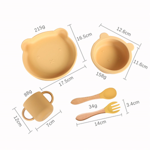 Bán Buôn Đĩa Cốc Uống Nước Bằng Silicone Cho Trẻ Em Trẻ Em Tiện Dụng Sang Trọng Bộ Đồ Ăn Bộ Đồ Ăn Bộ Dao Kéo - Product Image 4