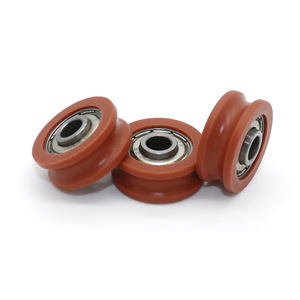 Roues de guidage de porte de douche coulissante sans poulie, roulement 606ZZ, revêtement en caoutchouc, 6/10*23*9mm, disponible en stock - Product Image 4