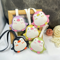 Breloques de sac de luxe en forme d'animal, porte-clés pingouin en cuir, accessoires pour sac, pendentifs et breloques de mode raffinés, mini porte-clés en forme de pingouin