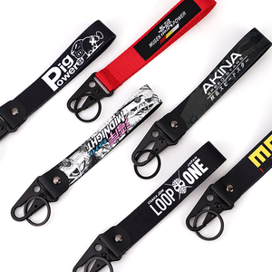 Biểu Tượng Tùy Chỉnh Xe Máy Keychain In Thăng Hoa Dây Đeo Cổ Tay Polyester Dây Buộc Keychain Dây Ngắn Móc Chìa Khóa Dây Buộc - Product Image 4