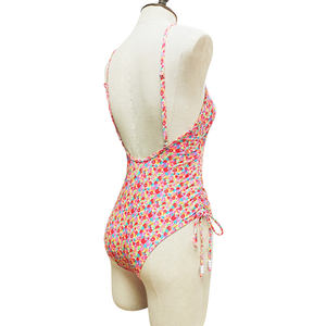 <span class=keywords><strong>Maillot</strong></span> <span class=keywords><strong>de</strong></span> <span class=keywords><strong>bain</strong></span> une pièce Tankini femme imprimé fleur personnalisé dos ouvert vêtements <span class=keywords><strong>de</strong></span> plage modernes côté à volants dos bretelles parallèles <span class=keywords><strong>maillot</strong></span> <span class=keywords><strong>de</strong></span> <span class=keywords><strong>bain</strong></span> - Product Image 4