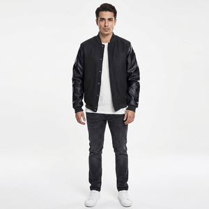 College <b>Baseball</b> Varsity <b>Jacket</b> <b>Men</b> High Quality Custom Embroidery Chenille Patches Front 100% Cotton Bomber Letterman <b>Jacket</b> - Product Image 1