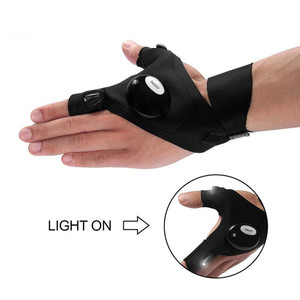 Multipurpose <strong>LED</strong> Light <strong>Finger</strong> Glove <strong>Flashlight</strong> Tools Waterproof Outdoor Gear Rescue Half <strong>Fingers</strong> Night Fishing Gloves - Product Image 4