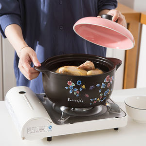 Cazuela de <span class=keywords><strong>Boutique</strong></span> resistente a altas temperaturas, olla para sopa con tapa, olla para estofado, Cerámica coreana, estufa de gas, cazuela para sopa de casa - Product Image 3