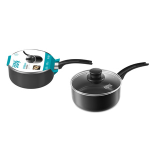 Winningstar <b>Sauce</b> Pan 2.1-3L Non-Stick Black With Lid For Stewing And Milk Making - Product Image 1