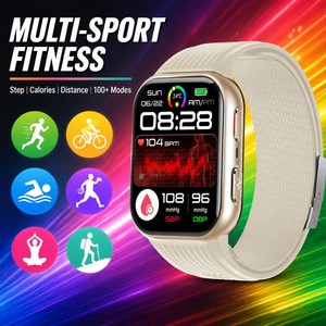 Montre connectée médicale TK67 avec tensiomètre à pompe à air, ECG, diagnostic IA de la santé cardiaque et suivi SpO2 au doigt - Product Image 5