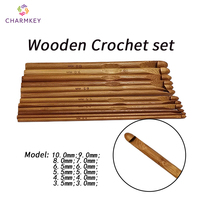 Bambou tête unique Crochet maison tricot cylindrique Durable outils ménagers accessoires de couture crochets ensemble pour Kit d'artisanat