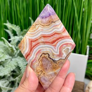 Vente en gros de pierres naturelles de guérison en améthyste et agate de haute qualité, en forme de losange, pour la décoration intérieure unique et les cadeaux de vacances - Product Image 1