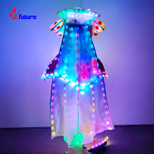 Futuro nuovo LED luminoso bianco neve Cosplay spettacolo ha portato costumi da principessa abiti da ballo da sala costumi Cosplay - Product Image 2