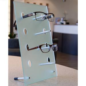 ब्लैक स्लेंट बैक सनग्लास काउंटर डिस्प्ले है, ऐक्रेलिक आंखों के चश्मे मुक्त खड़े प्रदर्शन रैक - Product Image 1