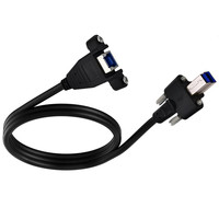 Cable de impresora USB 3.0 B macho a B hembra con tornillos de bloqueo para escáner de computadora