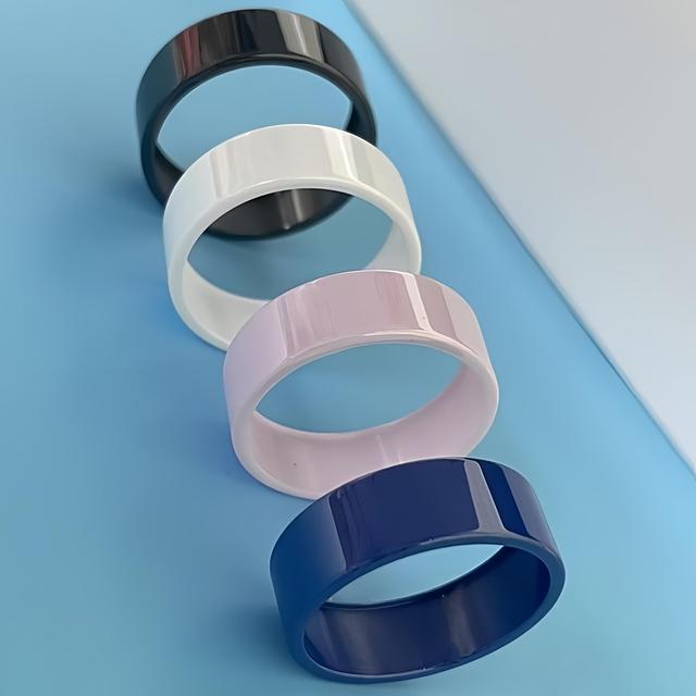 NFC Smart Ring Waterproof RFID T5577 Mini Tag 8mm Ceramic Finger Shell Blue Health Tracker Payment Hotel Business Card Jewelry