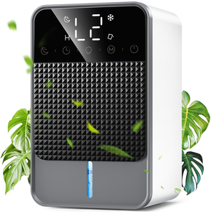 छोटे इलेक्ट्रिक 1800 मिलीलीटर डिह्यूमिडिफायर ड्रिप फंक्शन शांत पोर्टेबल स्लीप मोड टाइमर 2-12 घंटे 7-रंग एलईडी प्रकाश - Product Image 1