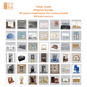 Yushang Tùy Chỉnh Nghệ Thuật Thiết Kế Kính Hiển Thị Đứng Di Động Cam Màu Xanh Lá Cây Màu Tím Hình Học Khối Màu Ghép Máy Tính Để Bàn Đứng - Product Image 6