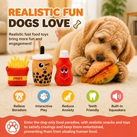 Jouets en peluche pour chien, série de jouets pour animaux de compagnie, écologiques, doux, nouveau design, pour la restauration rapide, en gros