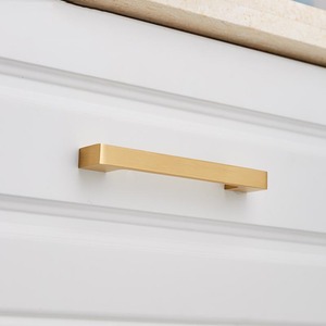 Pintu lemari kabinet dapur pegangan kuningan emas, perangkat keras furnitur gaya Nordik sederhana dapat diatur untuk pintu lemari kamar tidur - Product Image 3