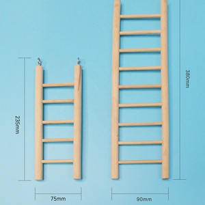 MIDEPET, Juego de 2 uds., <span class=keywords><strong>escalera</strong></span> de <span class=keywords><strong>madera</strong></span> interactiva, jaula para pájaros, juguete de escalada colgante para periquitos, loros, juguetes de proveedor de alta calidad - Product Image 2